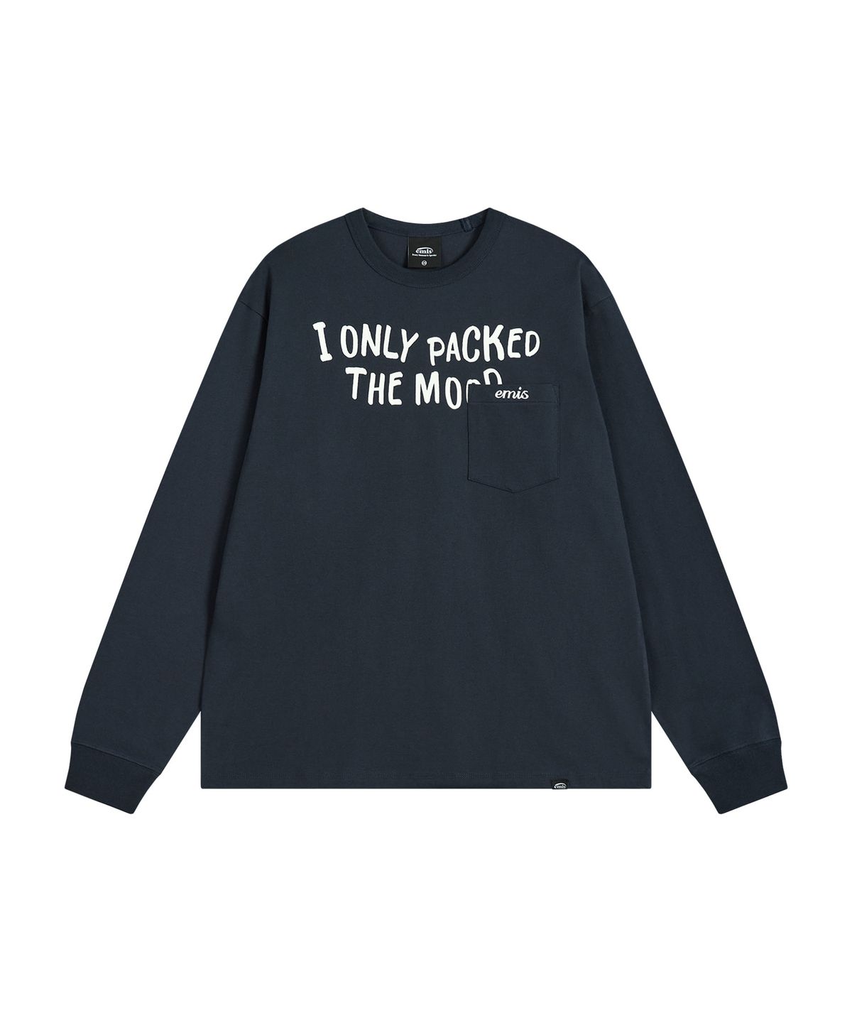 이미스(EMIS) POCKET LONG SLEEVE T-SHIRT-NAVY