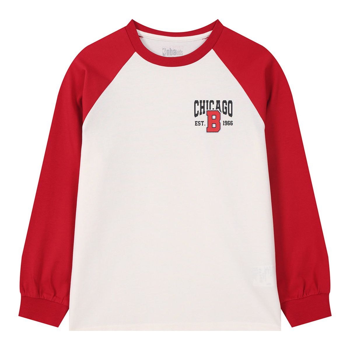 엔비에이 키즈(NBA KIDS) 팀 어센틱 아트웍 라글란 티셔츠(K261TS060P) 레드