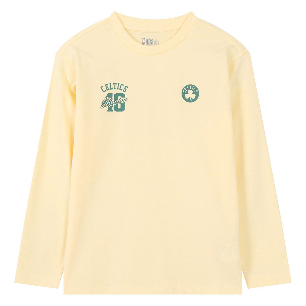 엔비에이 키즈(NBA KIDS) 팀 어센틱 로고 긴소매 티셔츠(K261TS020P) 라이트 옐로우