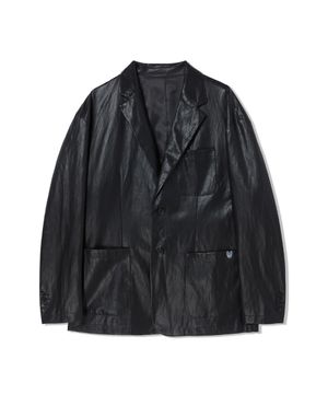 공용) PU 레더 루즈핏 블레이저