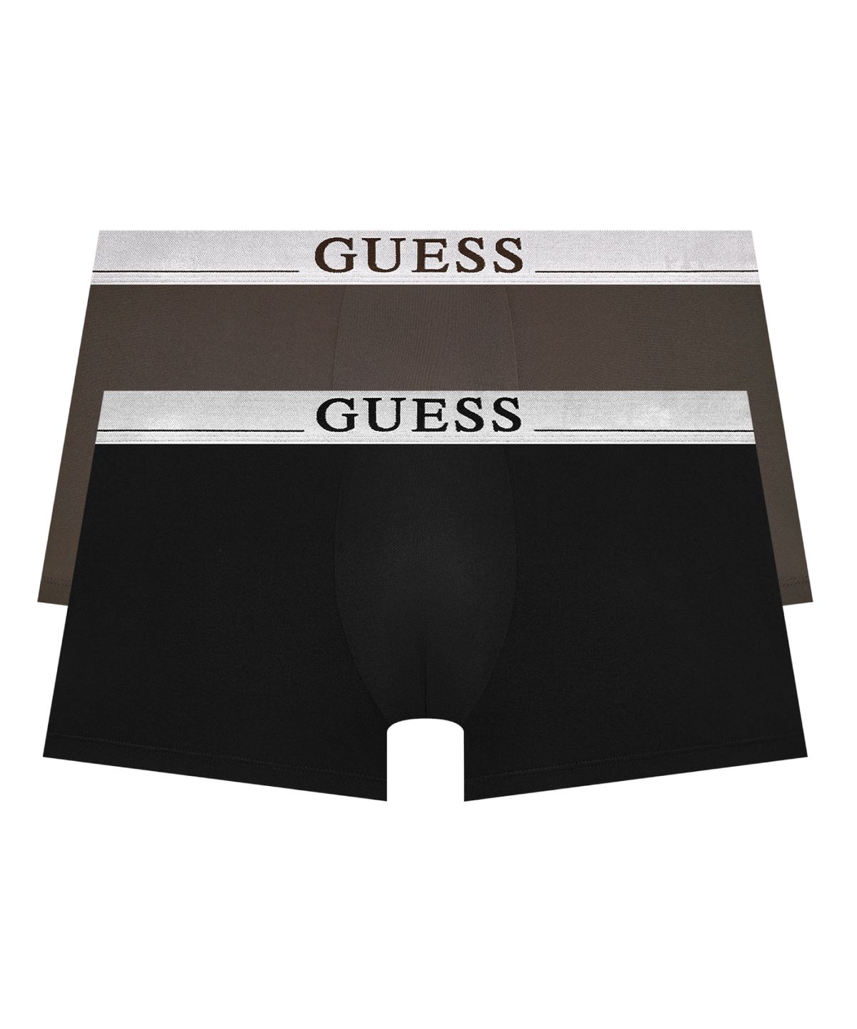 게스언더웨어(GUESS UNDERWEAR) 실버메탈 에어로쿨 드로즈 세트 2PACK (BK/BR)