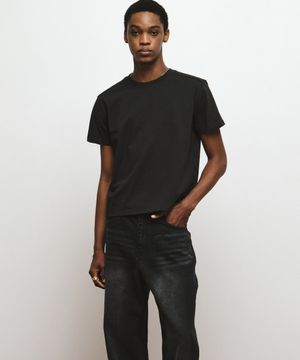 헤비 코튼 크롭 티셔츠 (다크그레이)