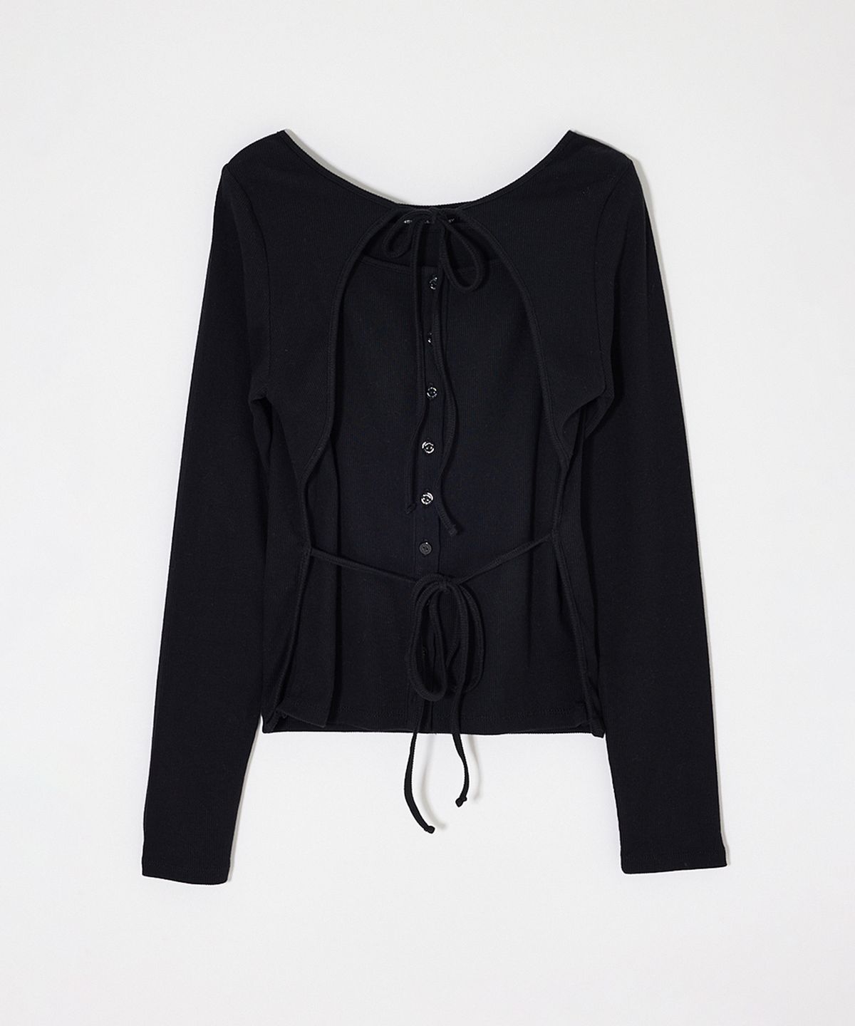 인사일런스 우먼(INSILENCE WOMEN) [MOUSSY] LAYER CUT TOP BLACK