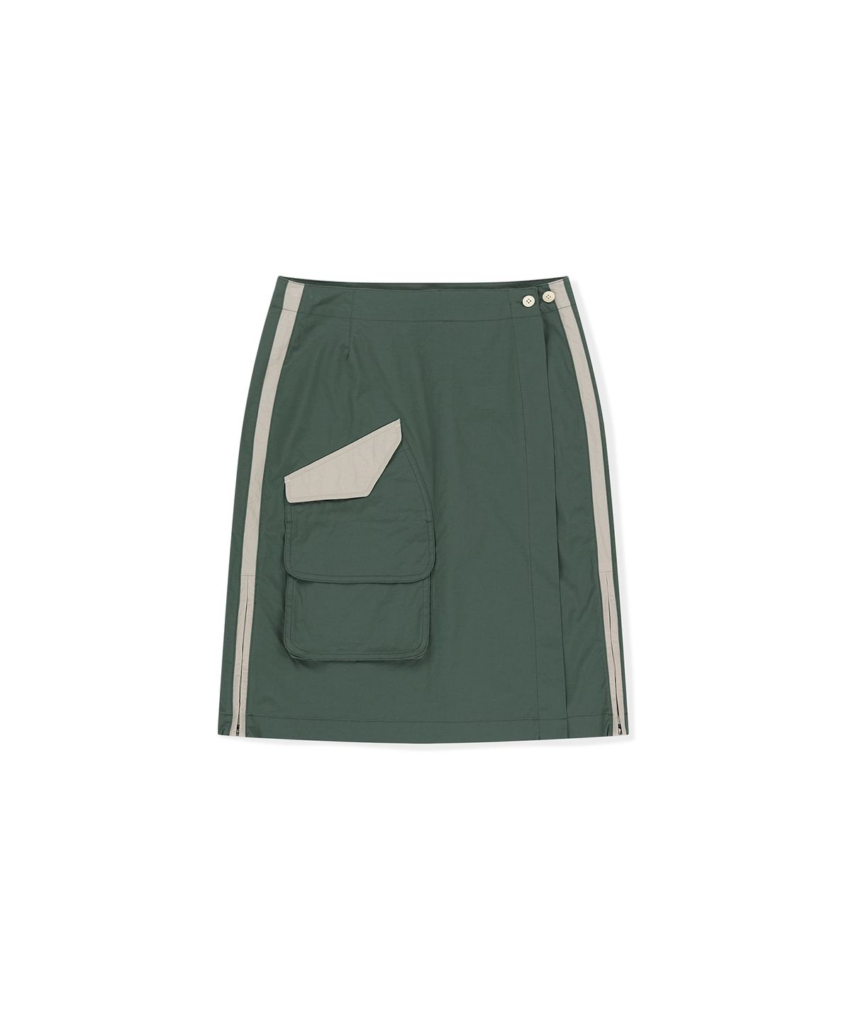 썬러브투어(SUNLOVETOUR) W Field Wrap Skirt Green