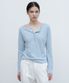 Slub Henley Long Top - Light Blue