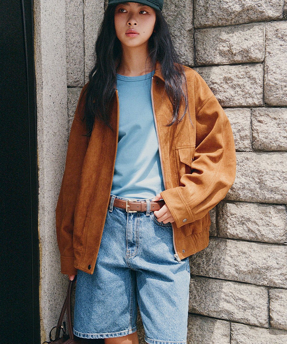 퀸스래빗(Q'SRB) Denim Boy Fit Bermuda Half Length Pants_Shorts
