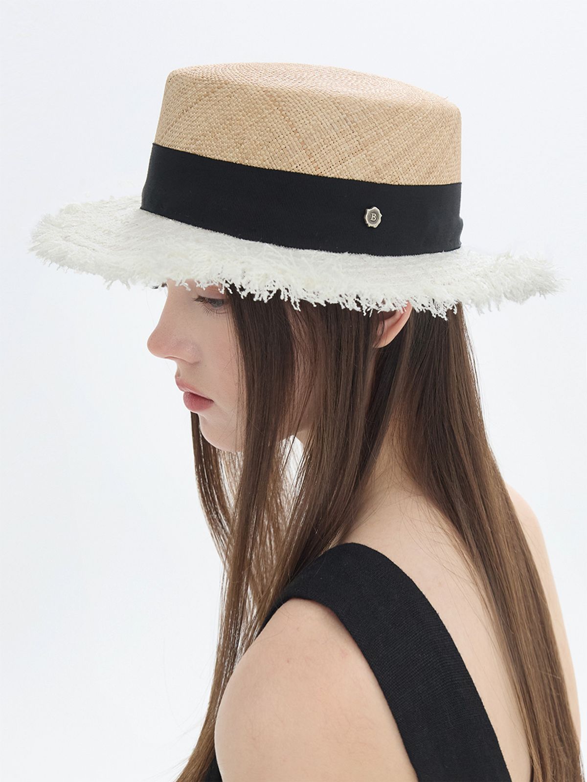 브라운햇(BROWNHAT) 트위드 보터 햇 - 화이트