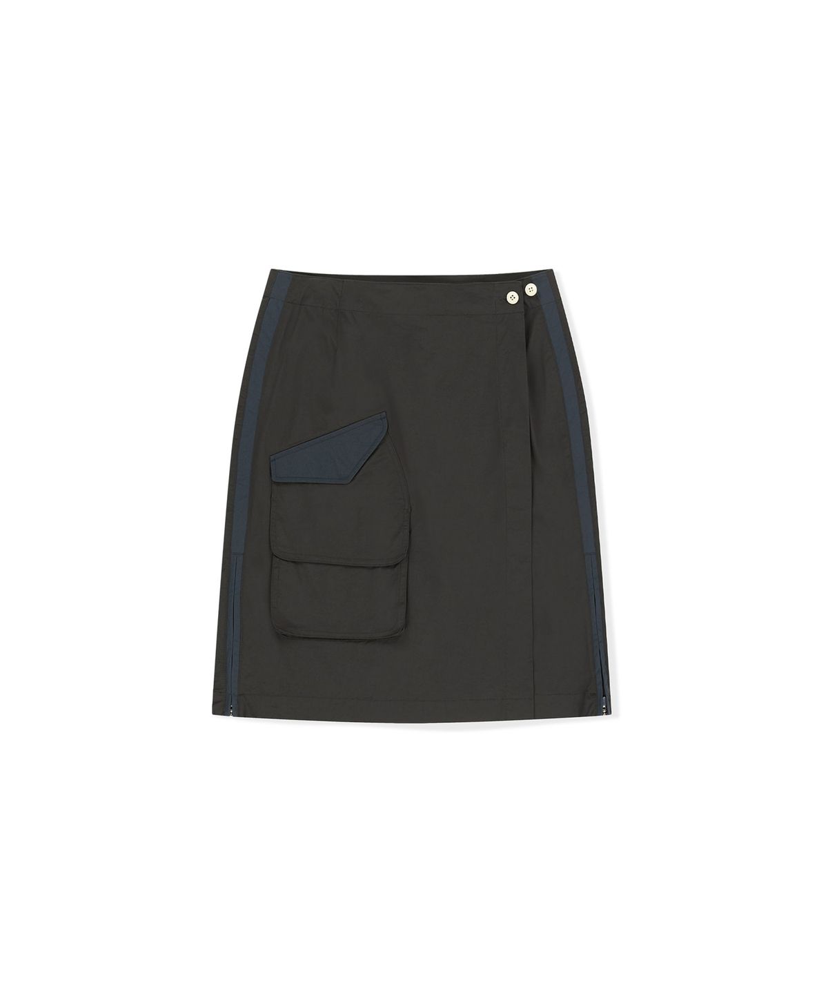 썬러브투어(SUNLOVETOUR) W Field Wrap Skirt Charcoal