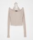 [MOUSSY] OFF SHOULDER KNIT GREIGE