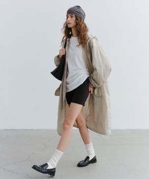 Nylon string hooded coat