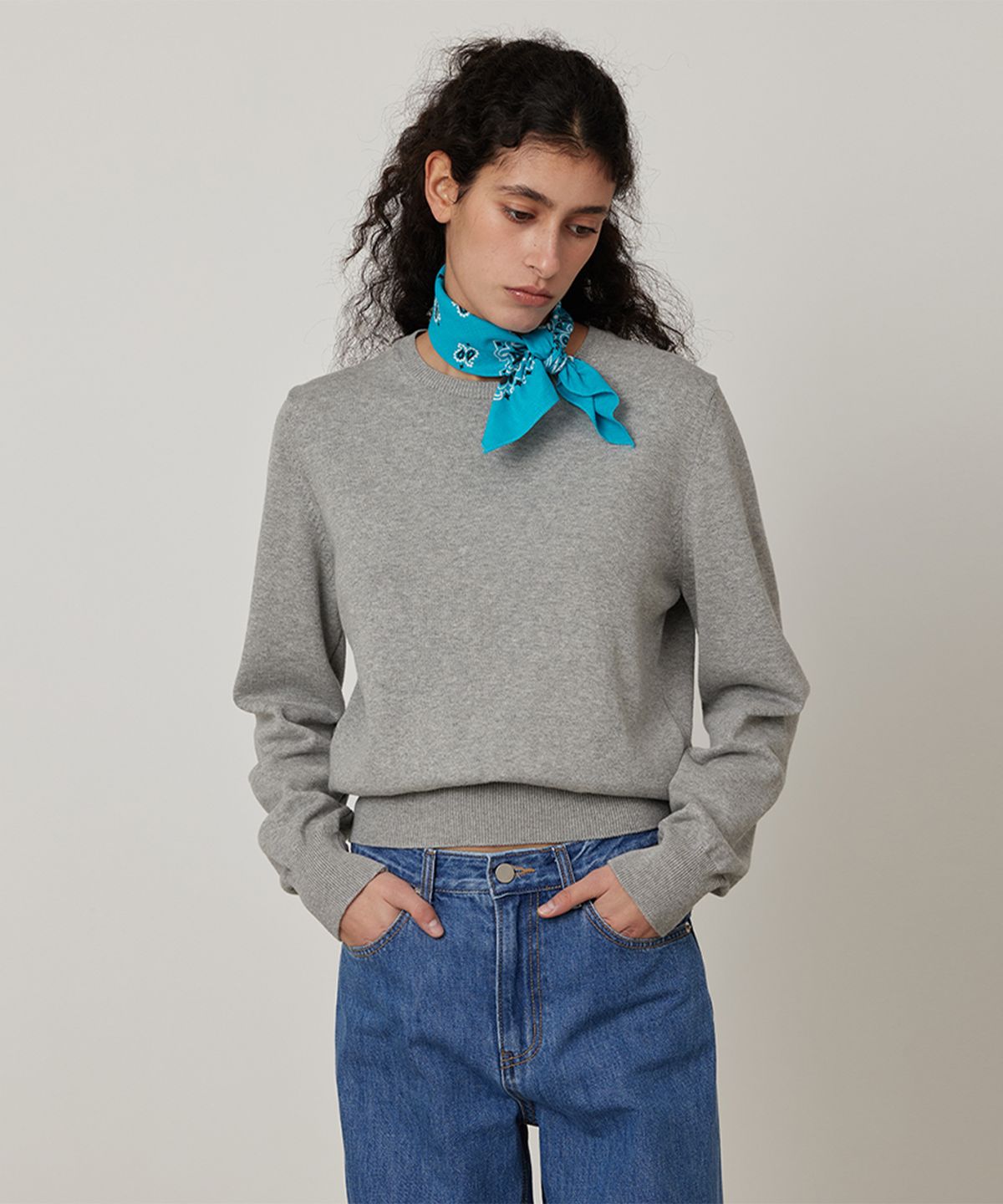 퀸스래빗(Q'SRB) Cotton Plain Round Knit
