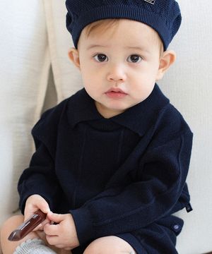 [BABY]리브카라니트 SET 네이비