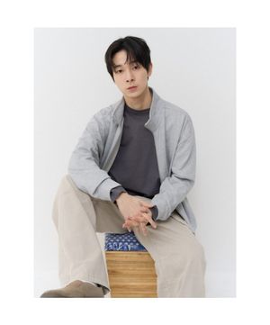 져지 집업 아우터  그레이