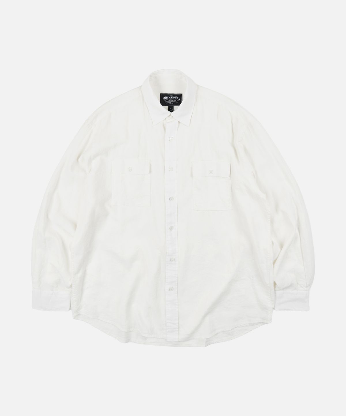 프리즘웍스(FRIZMWORKS) CIGARETTE POCKET LINEN RAYON SHIRT _ IVORY
