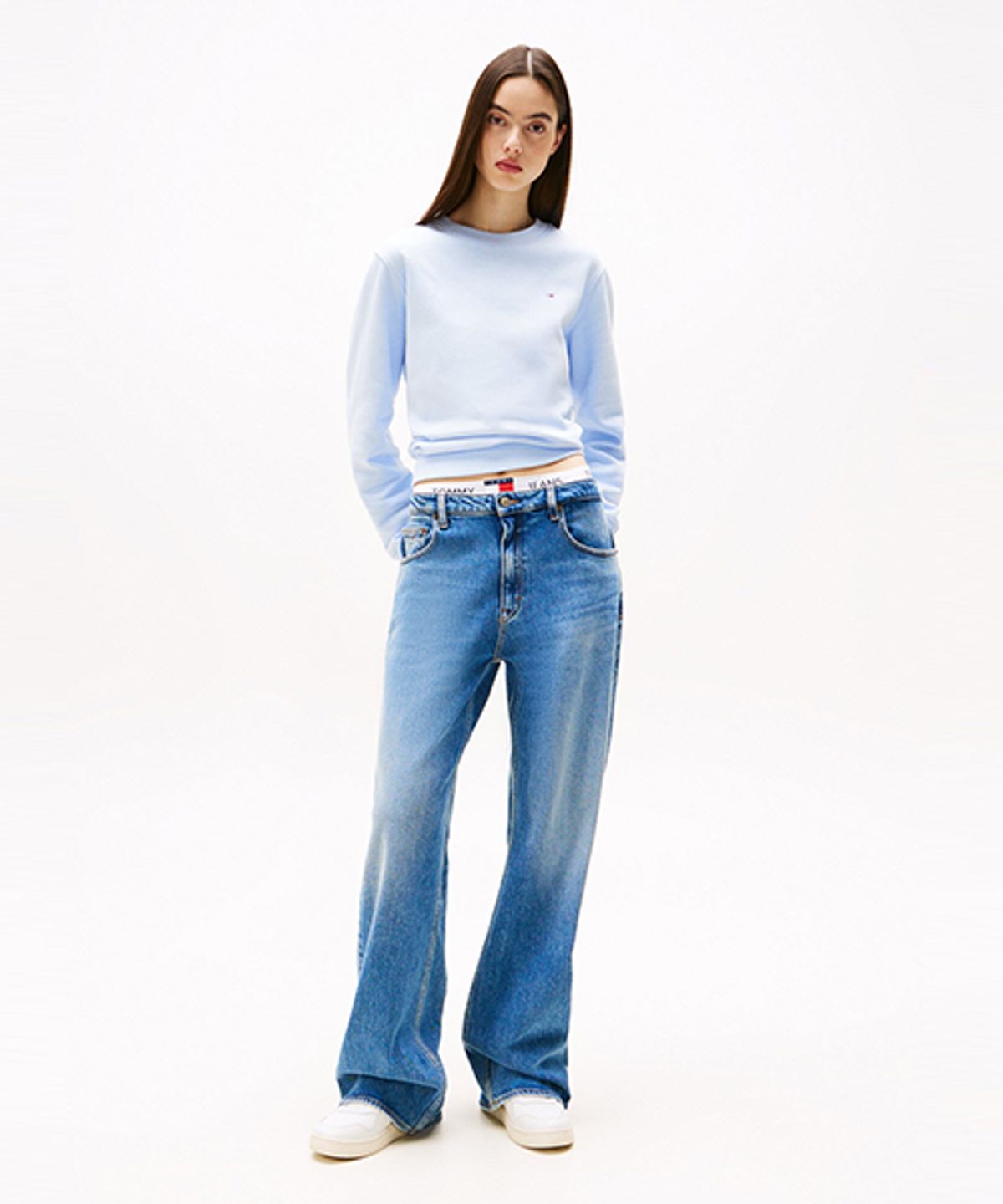 타미진스(TOMMY JEANS) 미아 릴렉스 스트레이트 데님 팬츠 (T32G0NEW20TWT11A5)