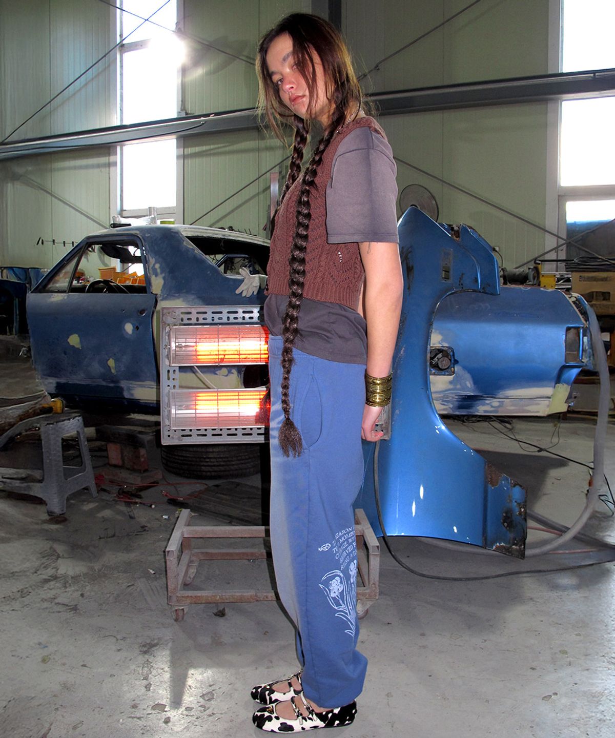 센토르(CENTAUR.KR) BACK POINT WASHED SWEATPANTS_BLUE