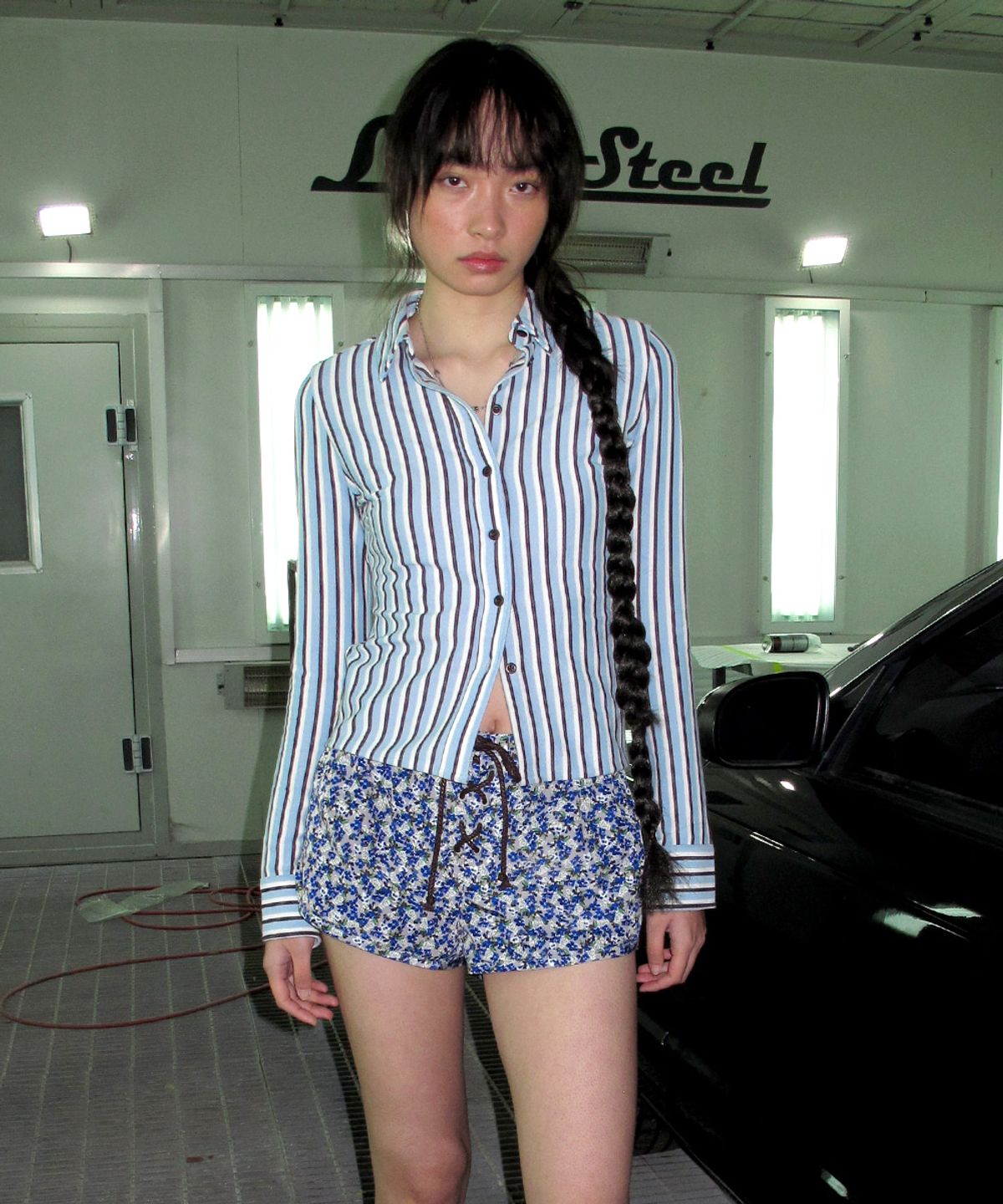 센토르(CENTAUR.KR) STRIPE SLIM PK SHIRTS_SKY BLUE