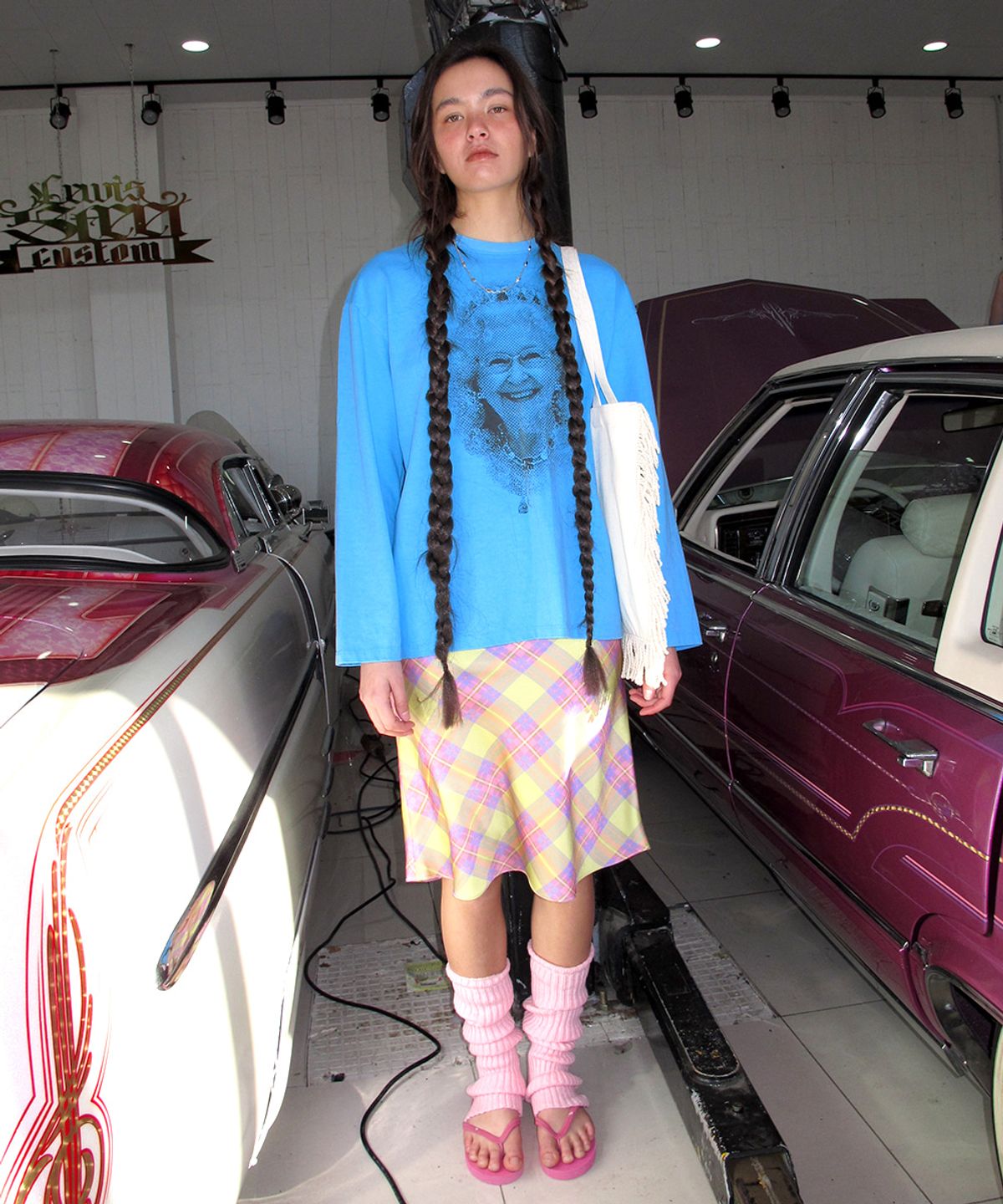 센토르(CENTAUR.KR) MY QUEEN PIGMENT LONG SLEEVE T-SHIRT_WATER