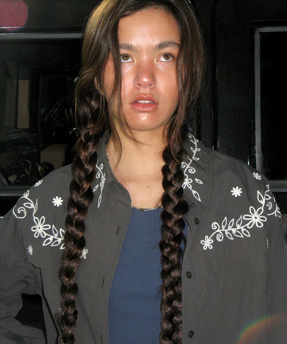 센토르(CENTAUR.KR) FLOWER NEEDLEWORK SHIRTS JACKET_CHARCOAL