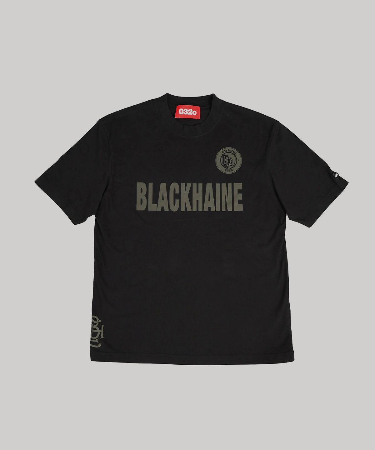 032씨(032C) (U) 블랙헤인 워크숍 티셔츠 블랙 BLACKHAINE WORKSHOP T-SHIRT BLACK