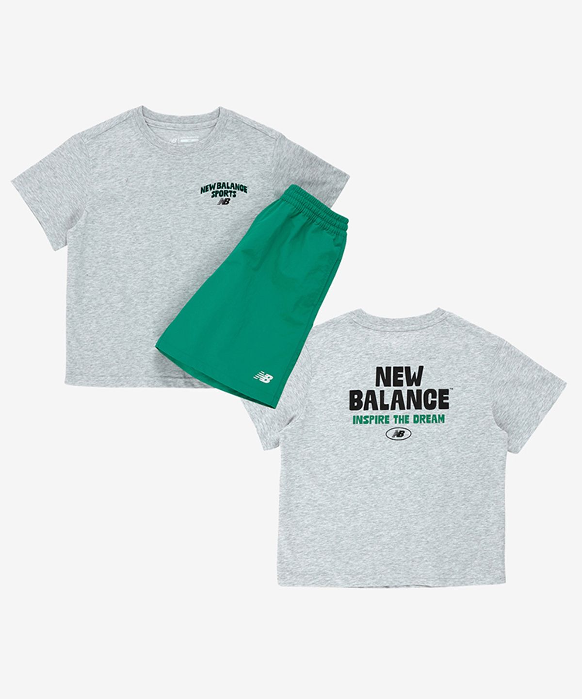 뉴발란스 키즈(NEWBALANCEKIDS) STELLAR PLAY GROUND_CP싱글+타슬란 아동 반팔셋업 NK9YG2501UAC