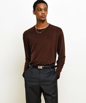 울 텐셀 인시전 티셔츠 (브라운)