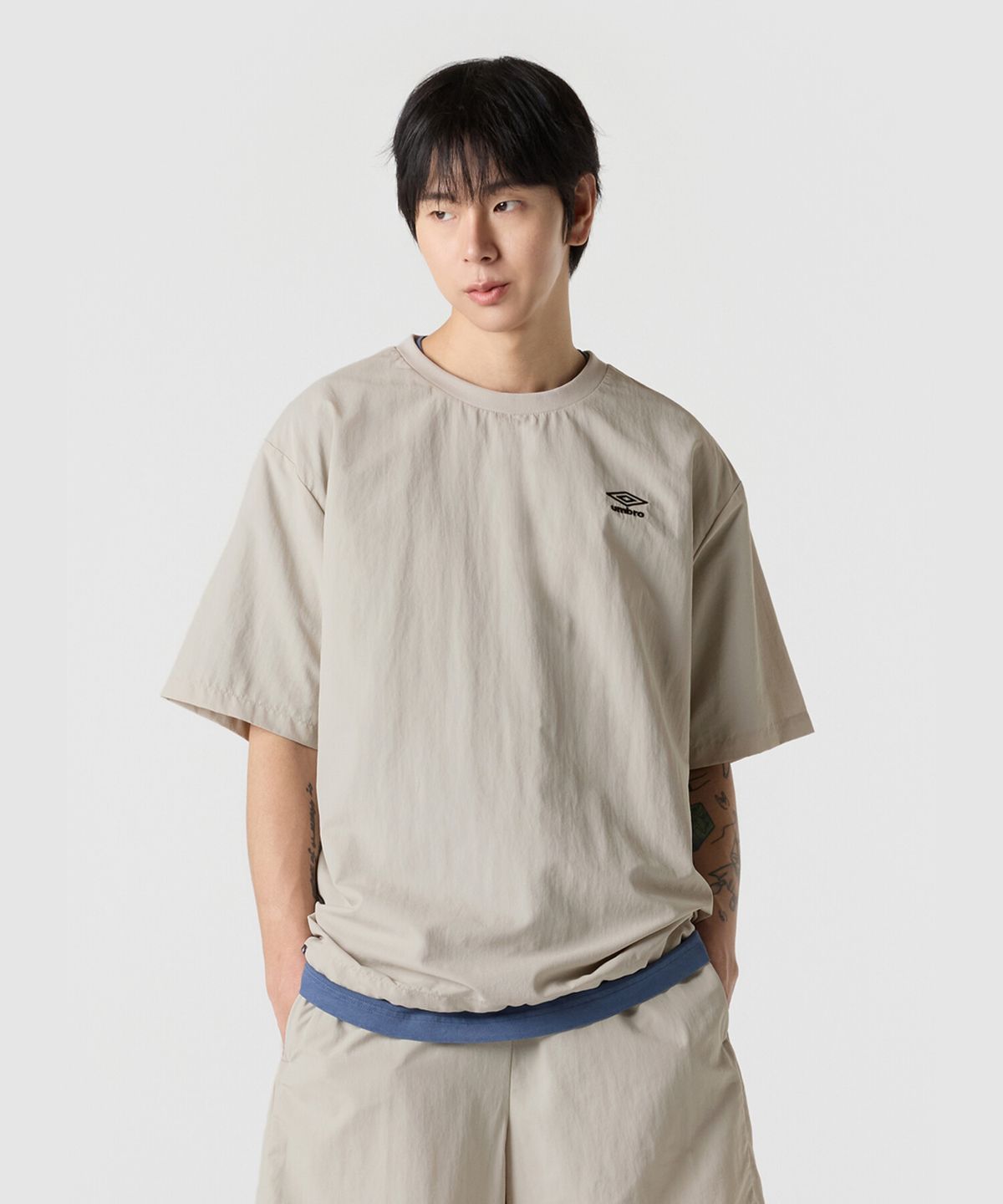 엄브로(UMBRO) 클래식 반팔 피스테 베이지 UR121CWT32