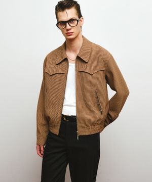 하운드투스 웨스턴 집업 블루종 (베이지)