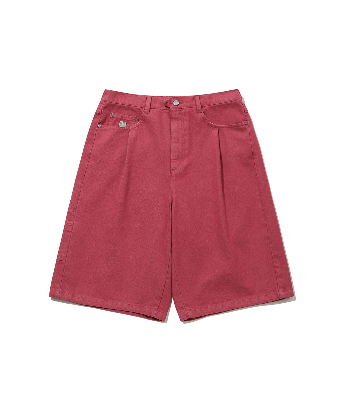 코닥(KODAK) RGB 데님 6부 반바지 RED