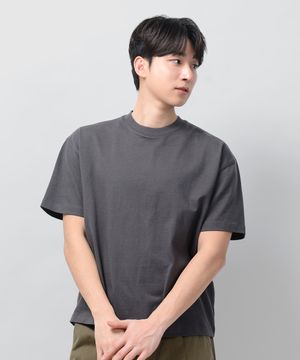 코튼 크롭 티셔츠 [CHARCOAL]