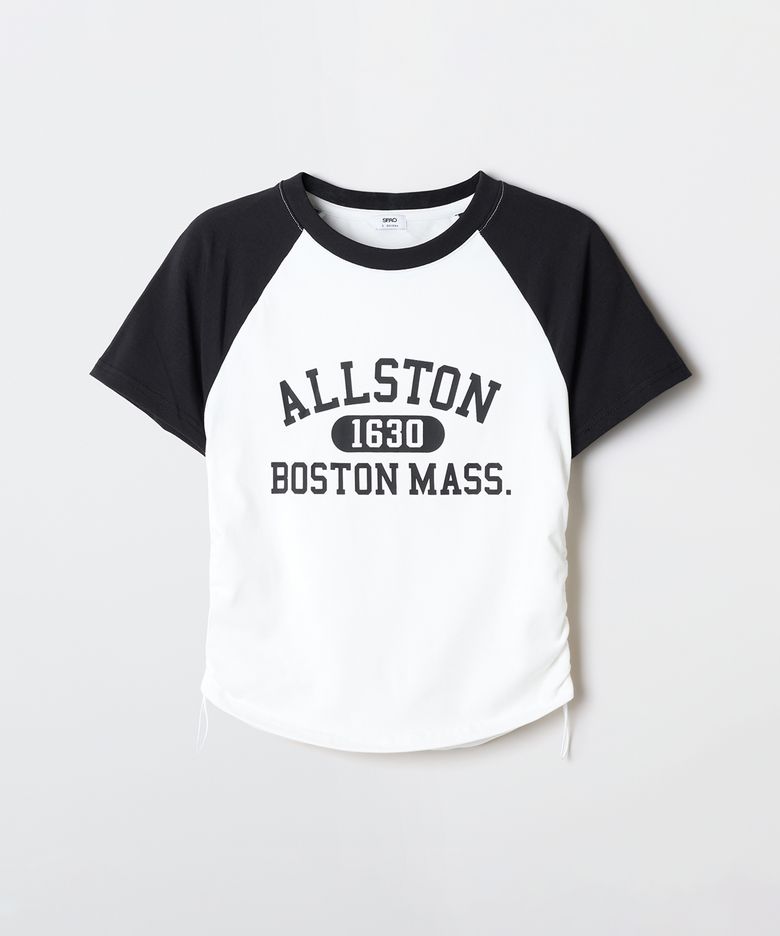 ALLSTON 래글런 셔링 반팔티_SPRPG24G55