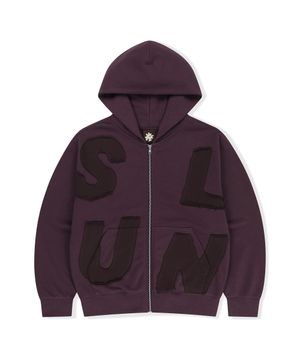Capital Zip Up Hoodie Burgundy