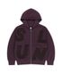 Capital Zip Up Hoodie Burgundy