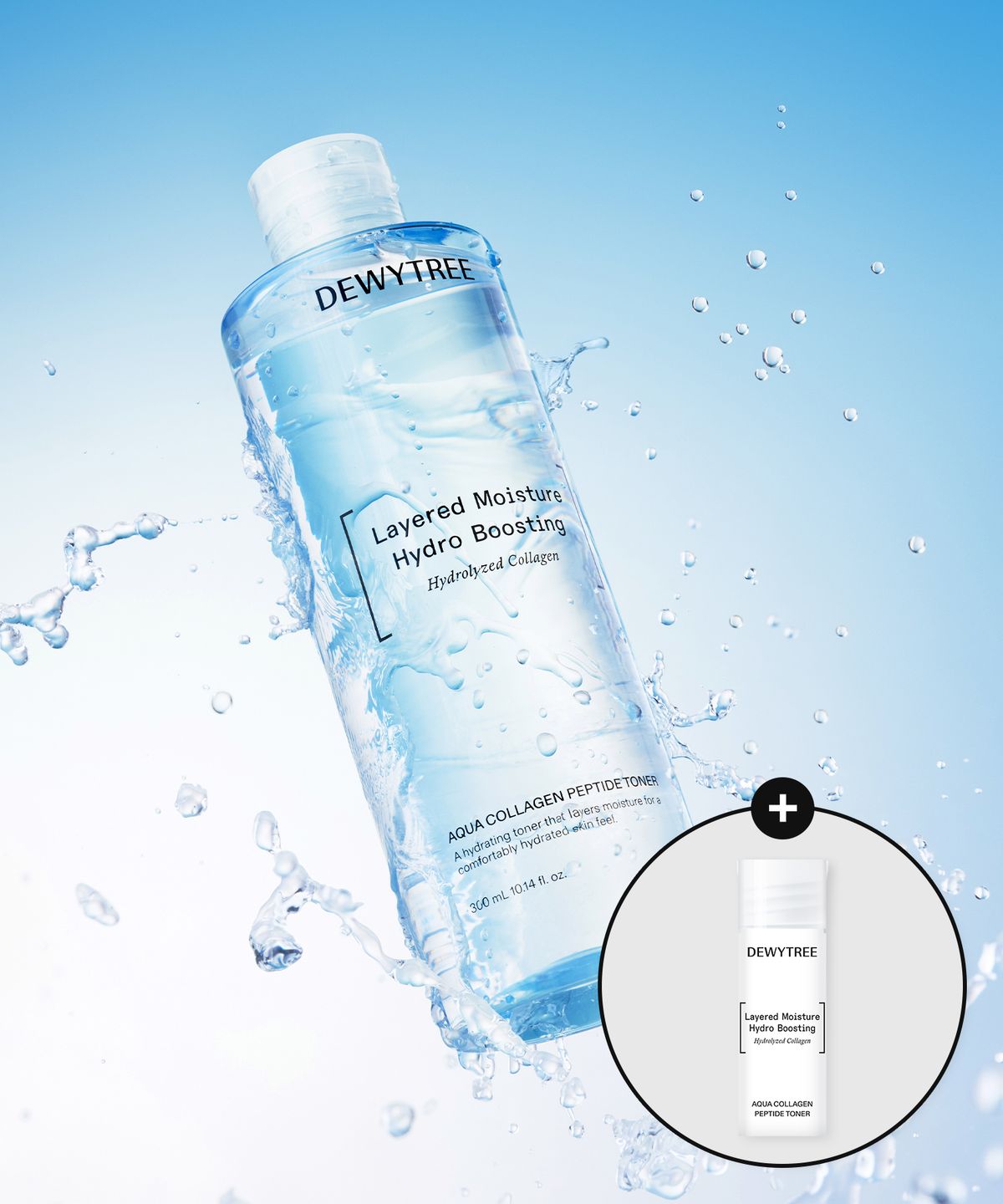 듀이트리(DEWYTREE) [단독 선런칭] 아쿠아 콜라겐 펩타이드 토너 300ml (토너 9ml 증정)