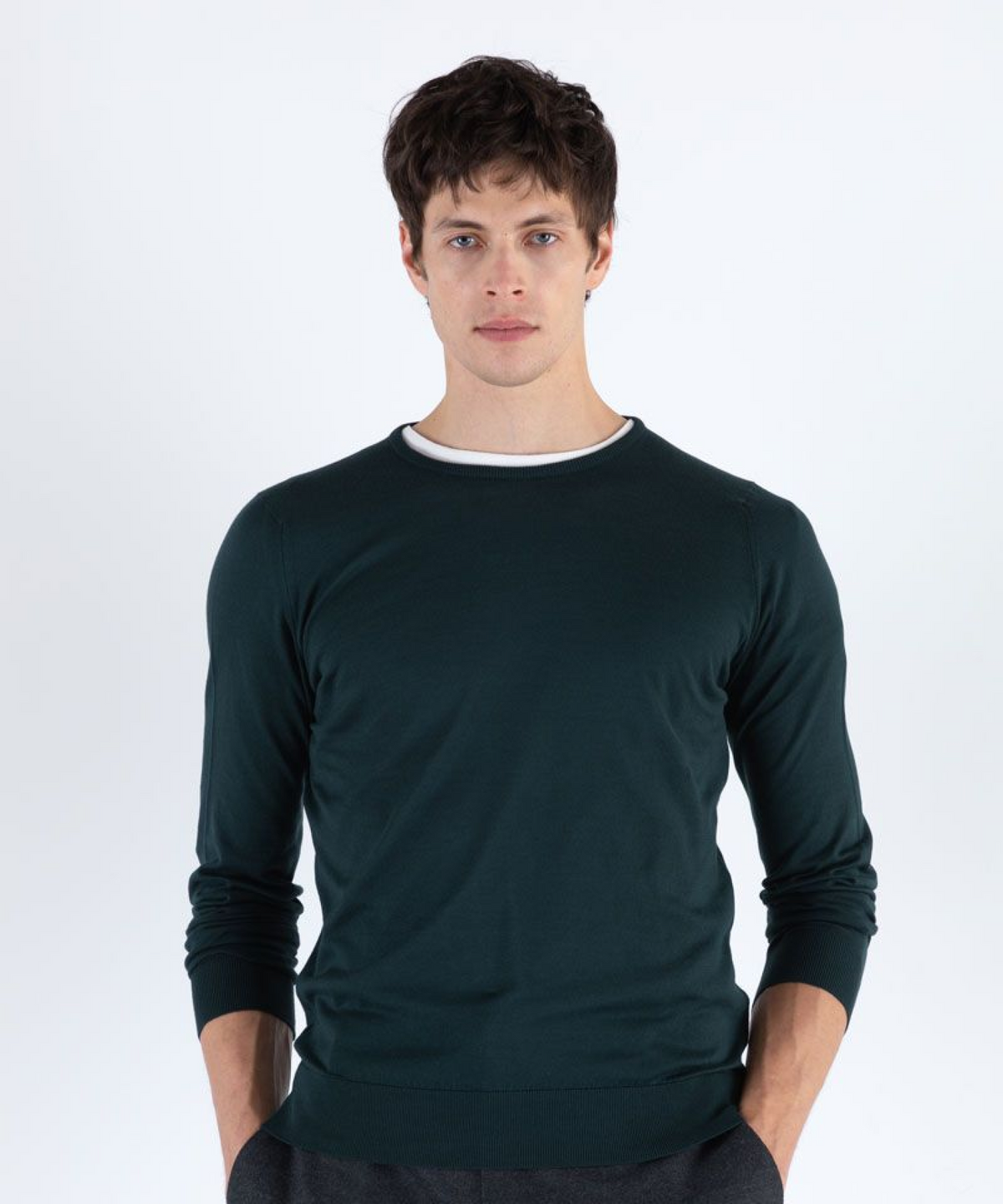존 스메들리(JOHN SMEDLEY) HATFIELD Sea Island Cotton Round Neck Core 10 Colors