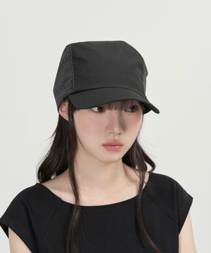 W 스카프 타이드 캡 (BLACK)