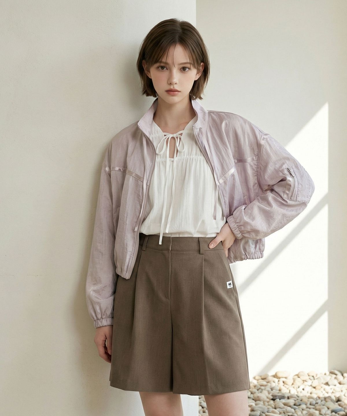 에이루브(ALUV) 라인 배색 집업 자켓 AASAJK101D