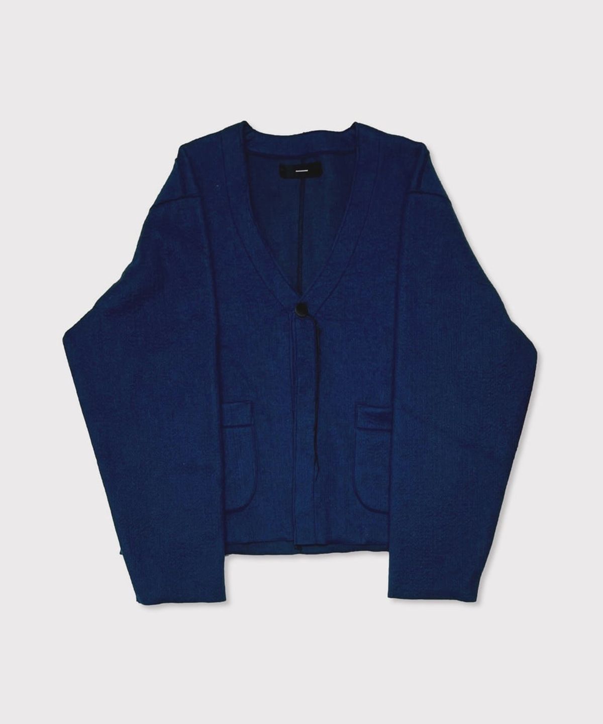 마이너스(MINUS) Cut Off 1B Cardigan(NEEDLE SHAGGY MOHAIR) - KLEIN