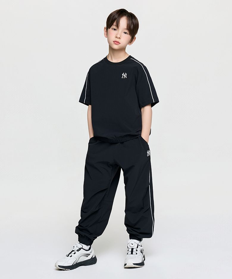 아웃도어 베이직 우븐팬츠 티셔츠세트 NY (Black)