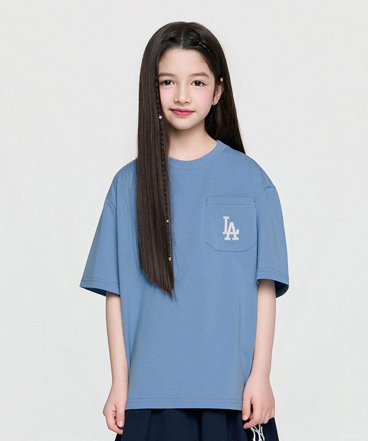 엠엘비 키즈(MLB KIDS) 스트릿 모노베어 썸머 아트웍 티셔츠 LA (Blue)