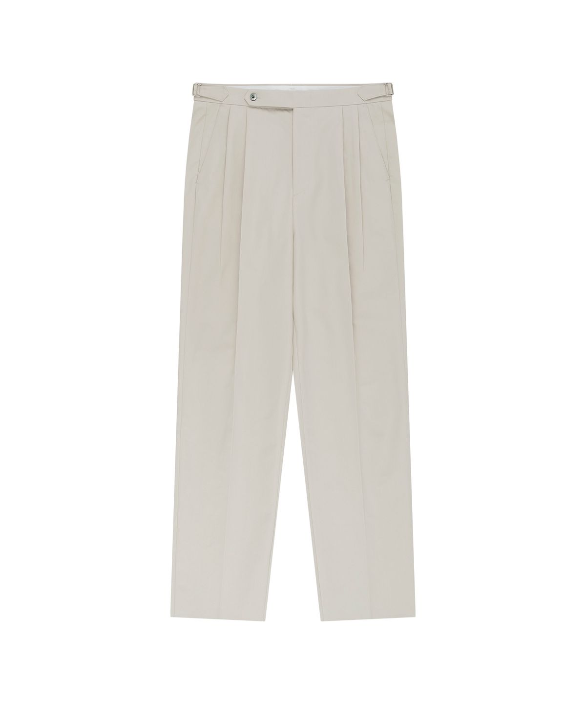 벨리프(BELLIEF) Essential Cotton Twill Adjust 2-Pleated Relaxed Chino (Light Beige)