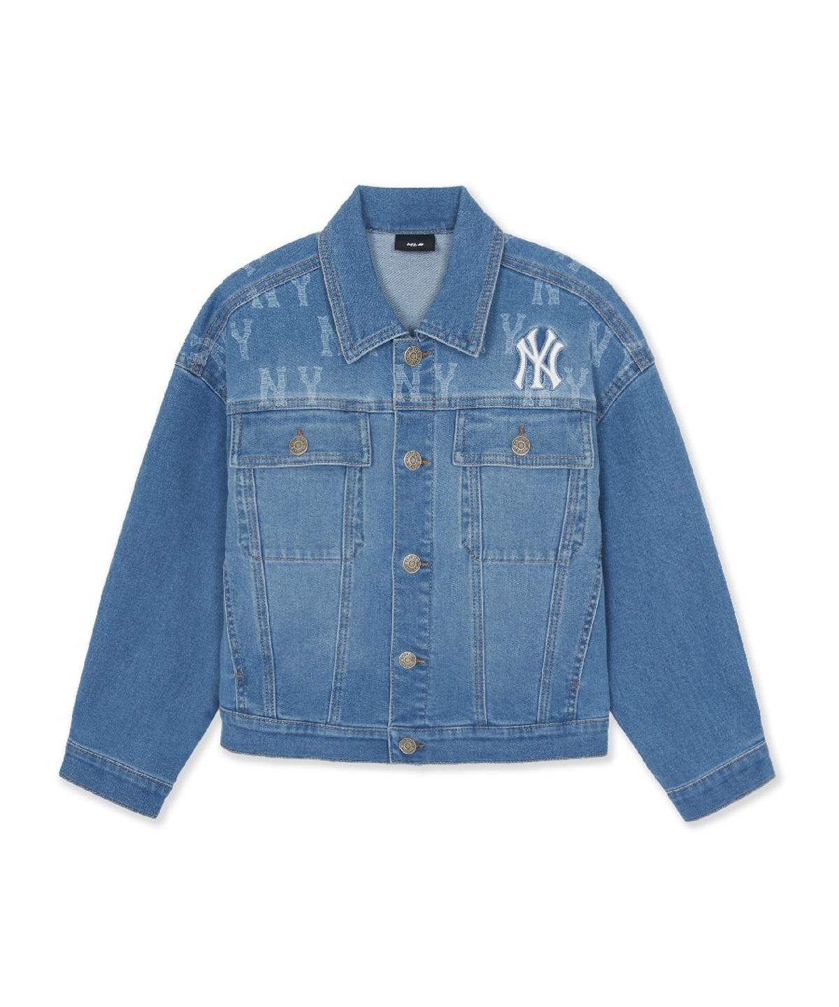 엠엘비 키즈(MLB KIDS) 모노그램 쿨필드 데님 자켓 NY (Blue)