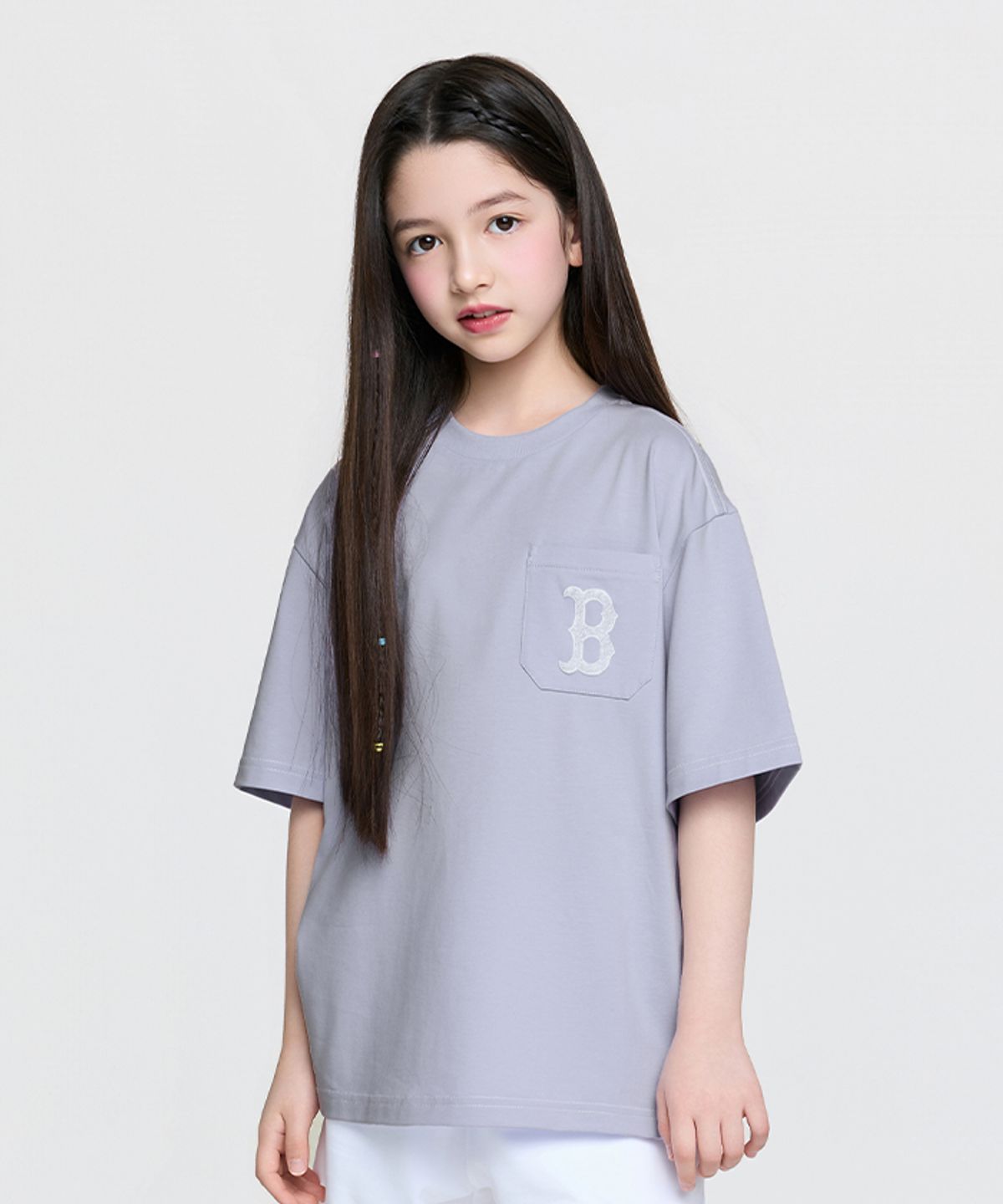 엠엘비 키즈(MLB KIDS) 스트릿 모노그램 빅럭스 티셔츠 BOS (Mg.Lavender)