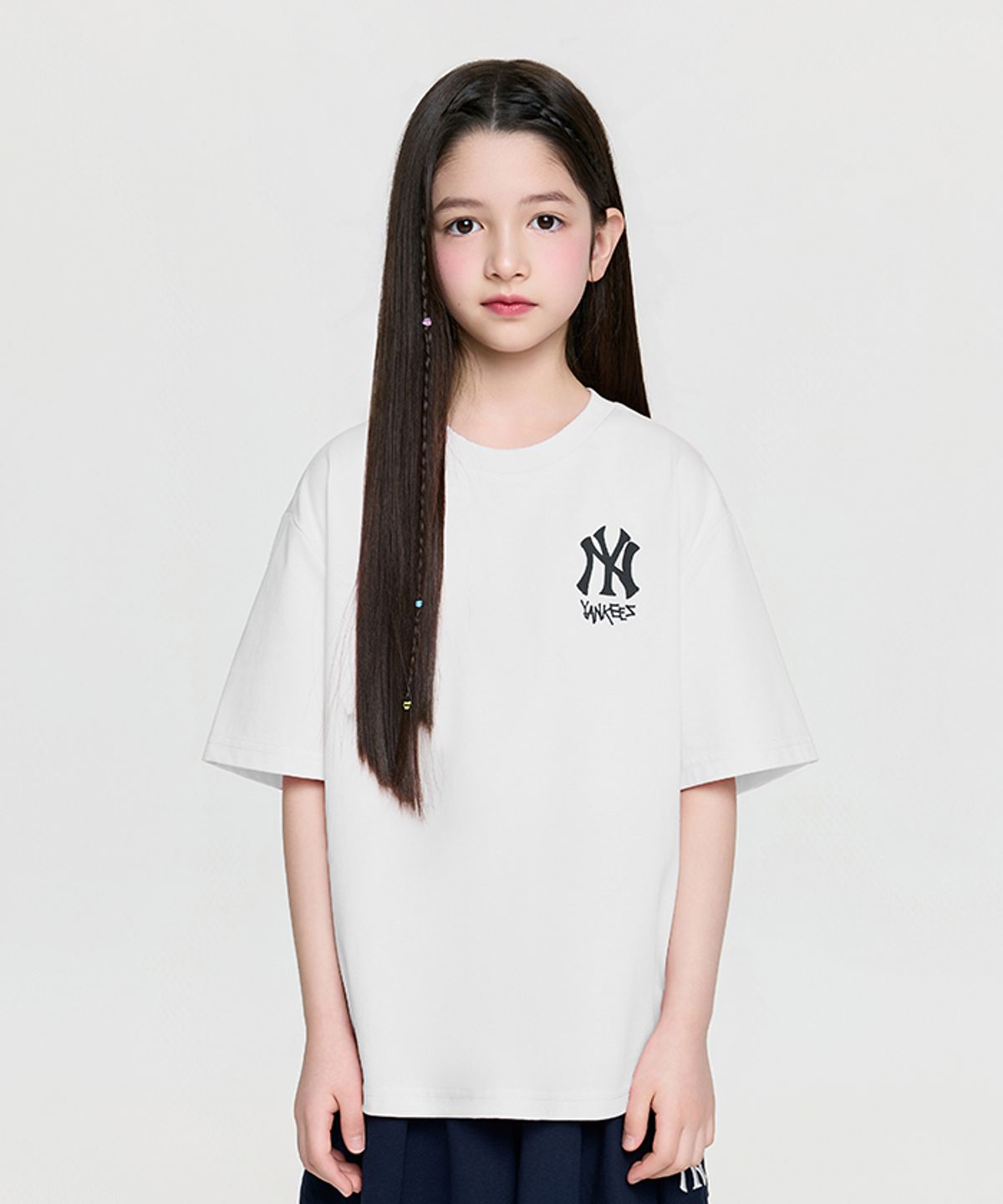 엠엘비 키즈(MLB KIDS) 스트릿 베이직 아트웍 티셔츠 NY (White)
