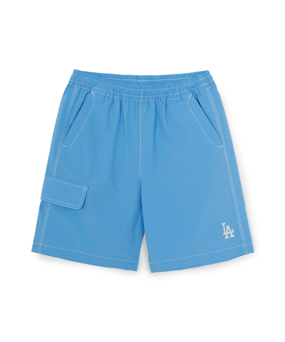 엠엘비 키즈(MLB KIDS) 스포티브 스몰로고 나일론 5부 팬츠 LA (L.Cobalt Blue)