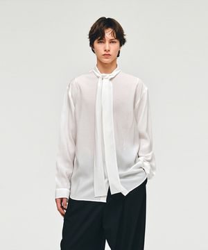 [컬렉션] 타이넥 셔츠 화이트 BI2SH204WH