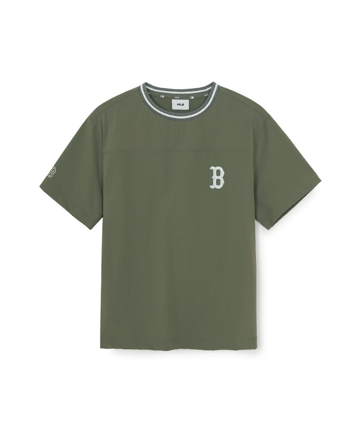 엠엘비 키즈(MLB KIDS) 스트릿 베이직 우븐 V넥 티셔츠 BOS (Khaki)