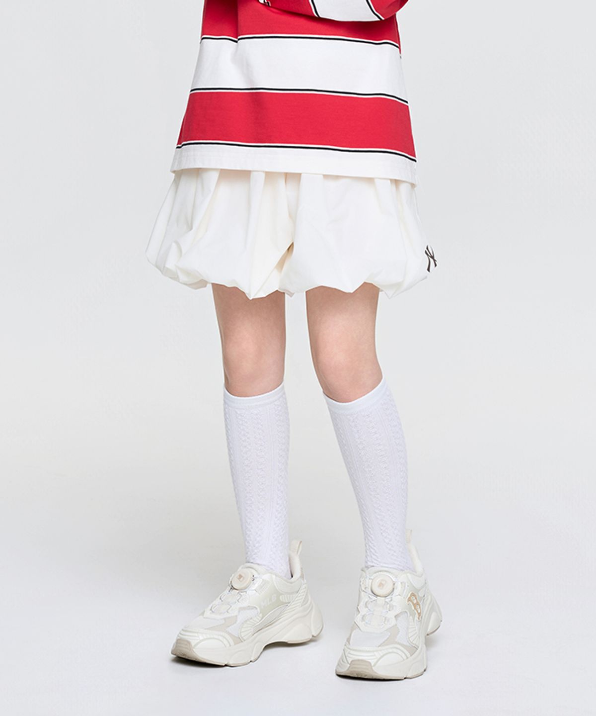 엠엘비 키즈(MLB KIDS) 애슬레저 벌룬 스커트 팬츠 NY (Ivory)