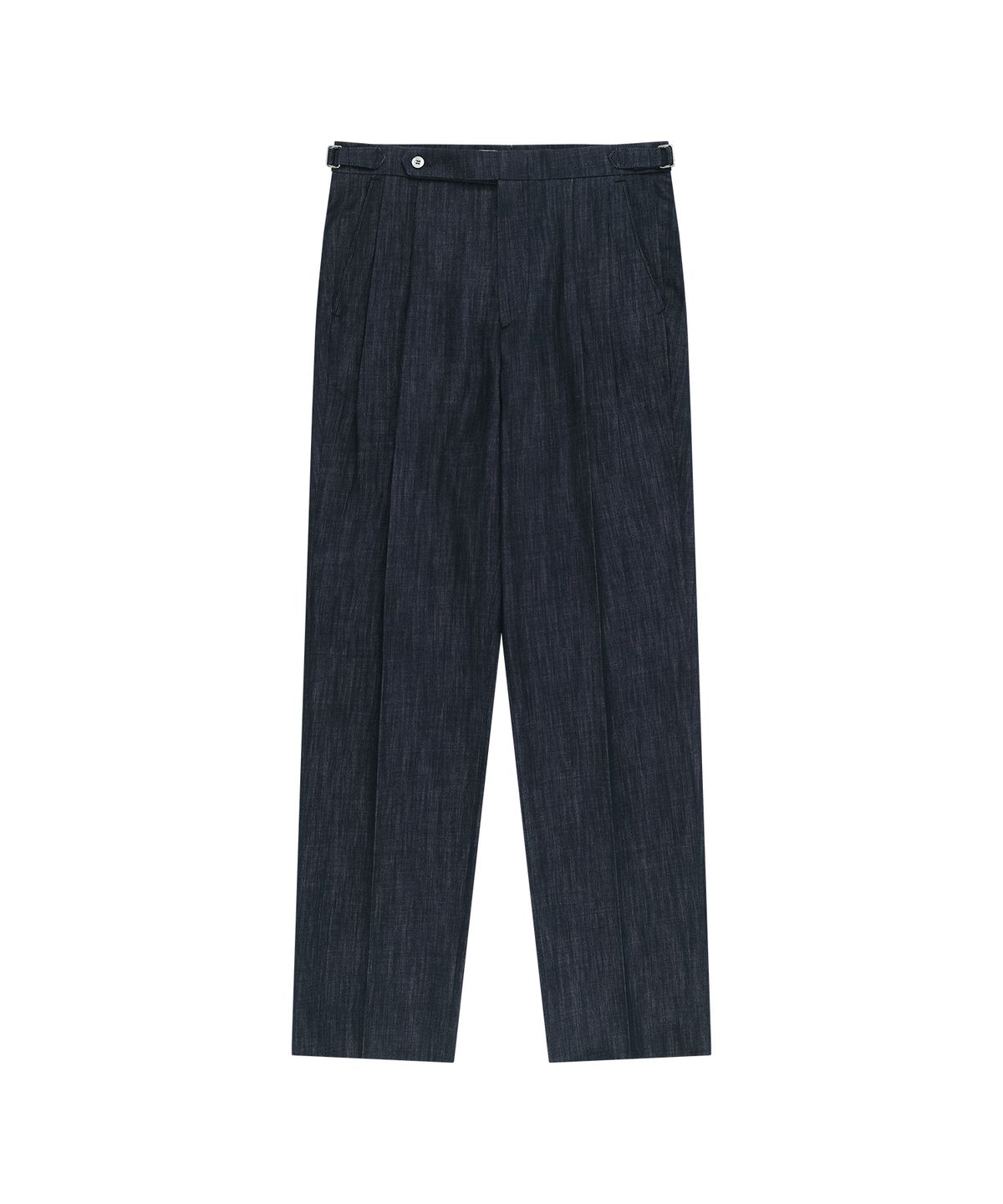 벨리프(BELLIEF) Essential Denim Twill Adjust 2-Pleated Relaxed Chino (Indigo)