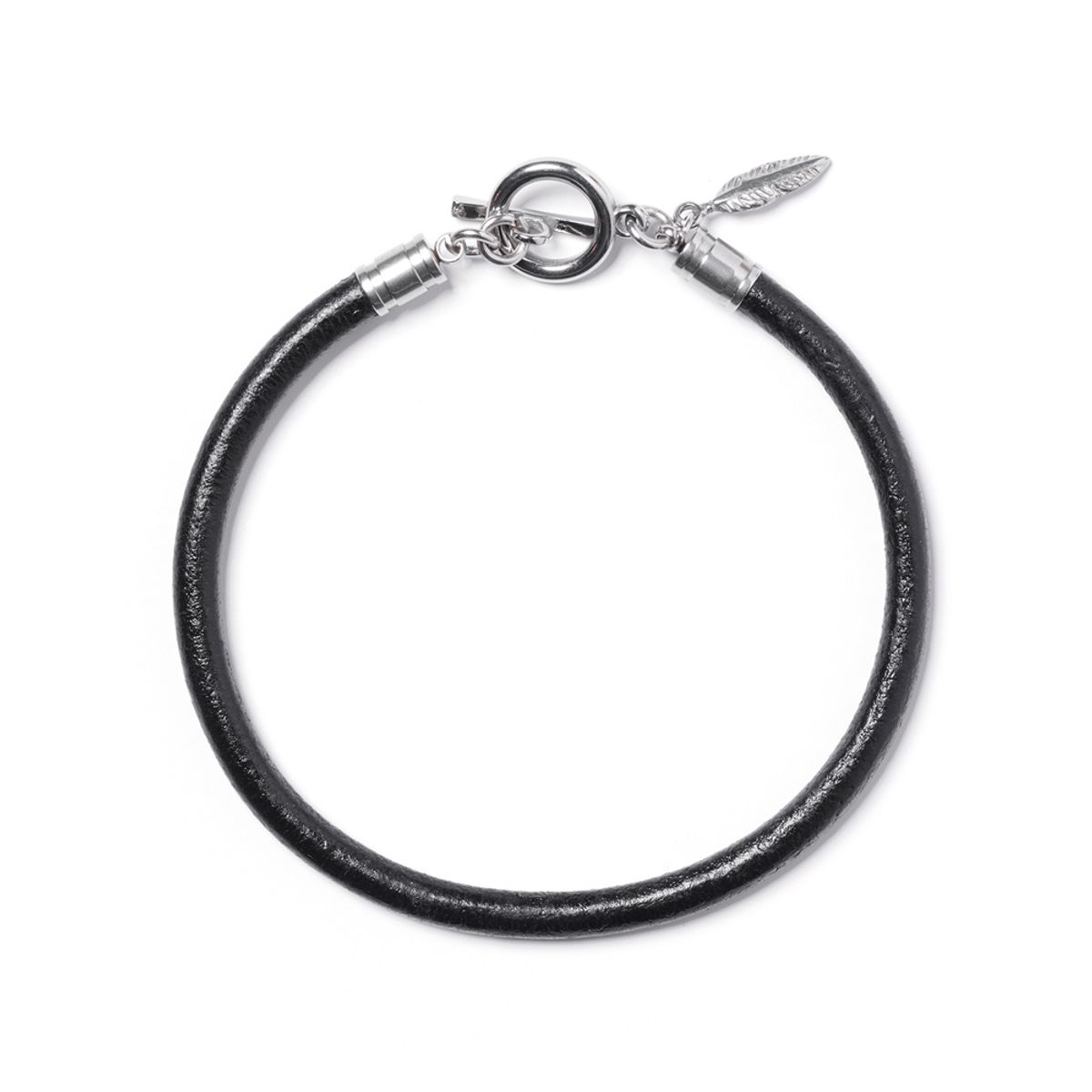 제이반스 클래식(JBANS CLASSIC) 4mm 블랙통가죽 토글바팔찌 (C2503AC1302_BK)
